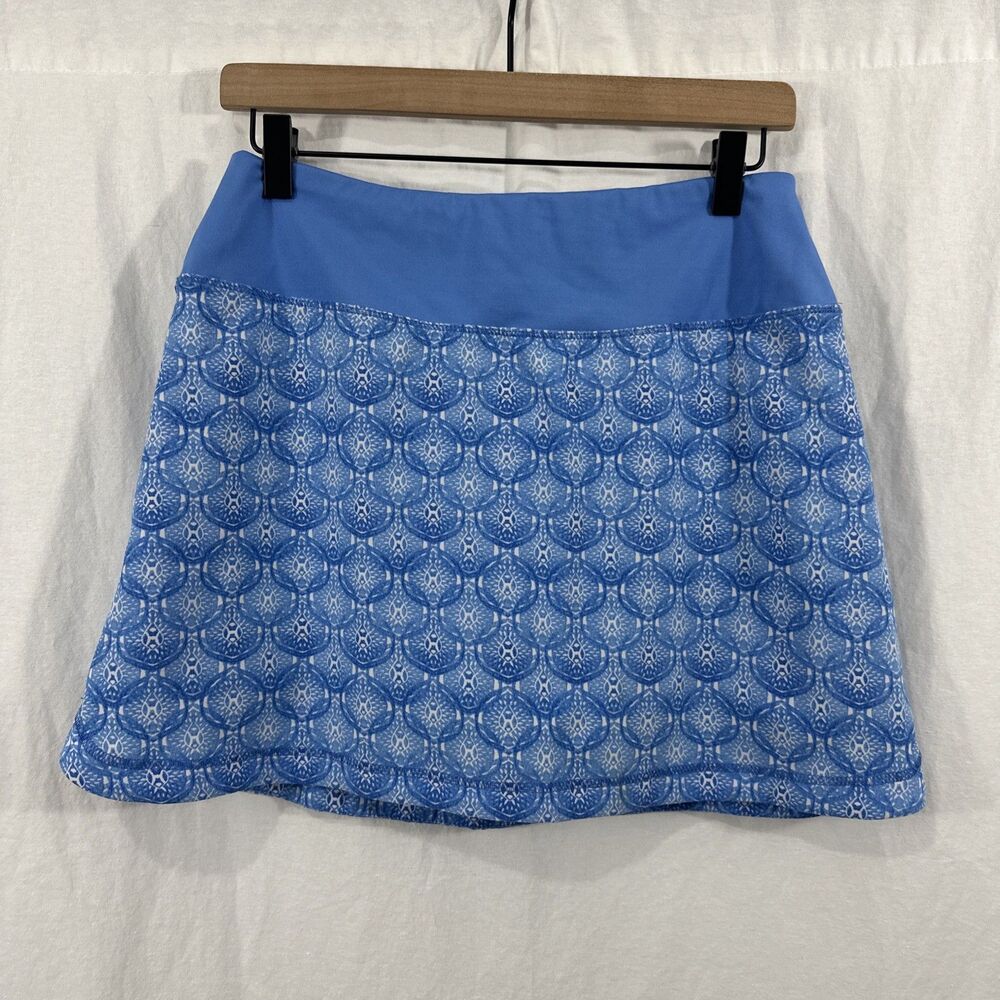 Sigrid Olsen Golf & Tennis Blue Geo Print Skort Womens Sz M Activewear Sports